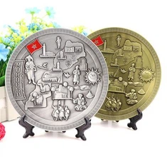 Антикварная сувенирная тарелка из Вьетнама, литая под давлением